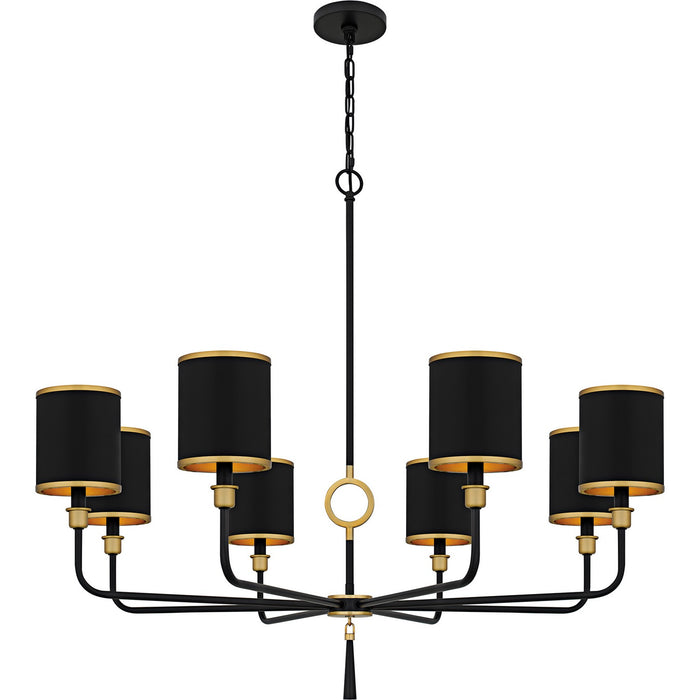 Myhouse Lighting Quoizel - LKY5040MBK - Eight Light Chandelier - Lockery - Matte Black