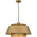 Myhouse Lighting Quoizel - LMI2824BWS - Three Light Pendant - Lumi - Brushed Weathered Brass