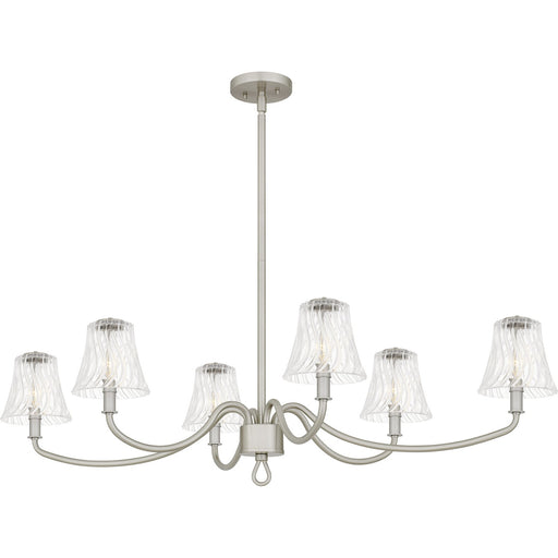 Myhouse Lighting Quoizel - MCK644BN - Six Light Linear Chandelier - McKinney - Brushed Nickel