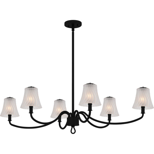 Myhouse Lighting Quoizel - MCK644MBK - Six Light Linear Chandelier - McKinney - Matte Black