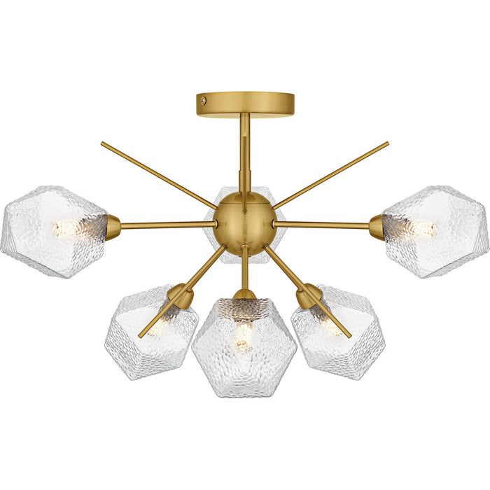 Myhouse Lighting Quoizel - PCSVD1724BRG - Six Light Semi-Flush Mount - Salvador - Brushed Gold