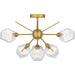 Myhouse Lighting Quoizel - PCSVD1724BRG - Six Light Semi-Flush Mount - Salvador - Brushed Gold
