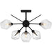 Myhouse Lighting Quoizel - PCSVD1724EK - Six Light Semi-Flush Mount - Salvador - Earth Black