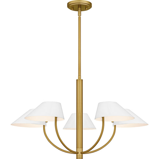 Myhouse Lighting Quoizel - PNY5028BRG - Five Light Chandelier - Penley - Brushed Gold