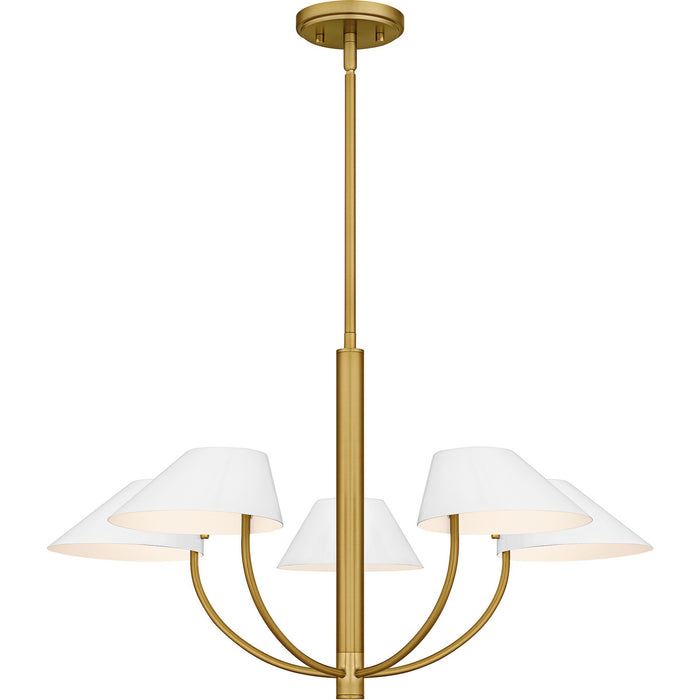 Myhouse Lighting Quoizel - PNY5028BRG - Five Light Chandelier - Penley - Brushed Gold