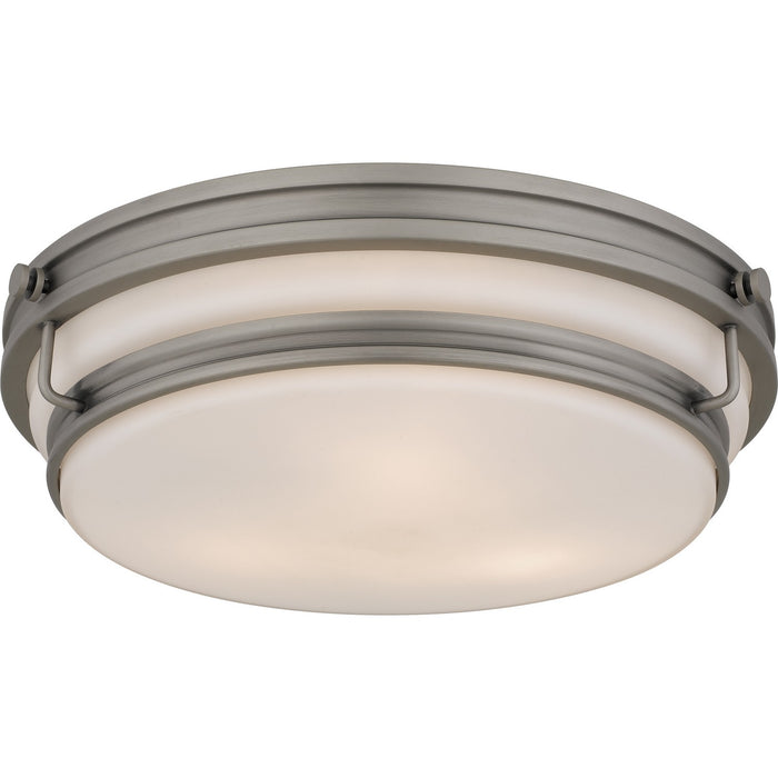 Myhouse Lighting Quoizel - QFL6776AN - Three Light Flush Mount - Grafton - Antique Nickel