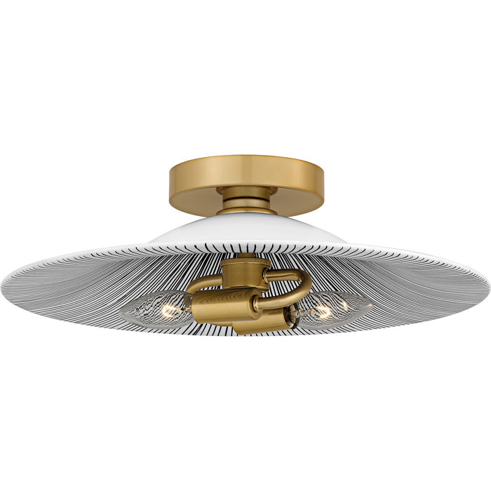 Myhouse Lighting Quoizel - QFL6789LGK - Two Light Flush Mount - Indigo - Light Gold