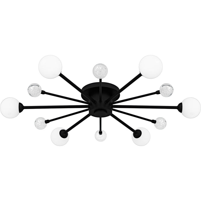 Myhouse Lighting Quoizel - QSF6781MBK - Six Light Semi-Flush Mount - Combe - Matte Black