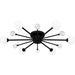 Myhouse Lighting Quoizel - QSF6781MBK - Six Light Semi-Flush Mount - Combe - Matte Black
