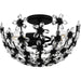Myhouse Lighting Quoizel - QSF6783MBK - Three Light Semi-Flush Mount - Rosemary - Matte Black
