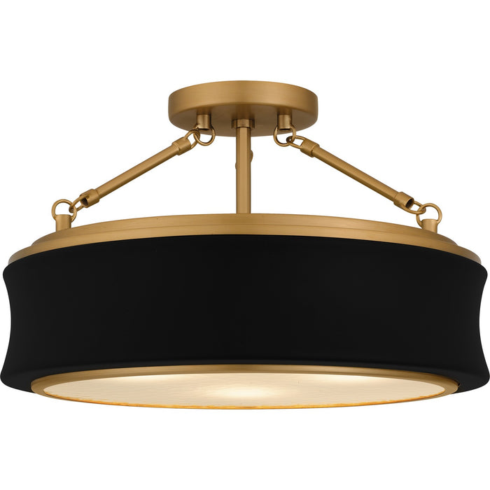 Myhouse Lighting Quoizel - QSF6801MBK - Three Light Semi-Flush Mount - Dylan - Matte Black