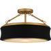 Myhouse Lighting Quoizel - QSF6801MBK - Three Light Semi-Flush Mount - Dylan - Matte Black