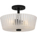 Myhouse Lighting Quoizel - RAY1716MBK - Three Light Semi-Flush Mount - Gray - Matte Black