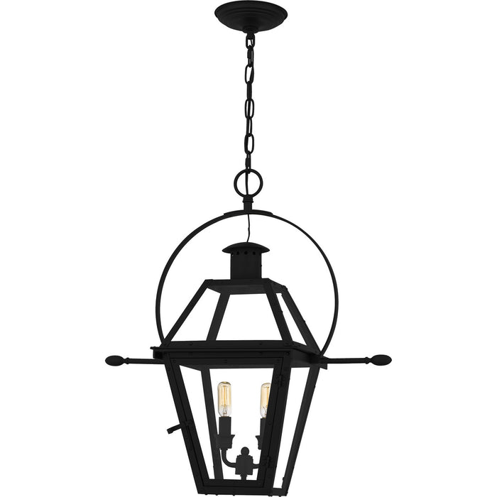 Myhouse Lighting Quoizel - RO1911EK - Two Light Outdoor Hanging Lantern - Rue De Royal - Earth Black