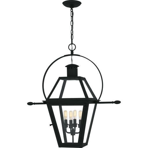 Myhouse Lighting Quoizel - RO1914EK - Four Light Outdoor Hanging Lantern - Rue De Royal - Earth Black