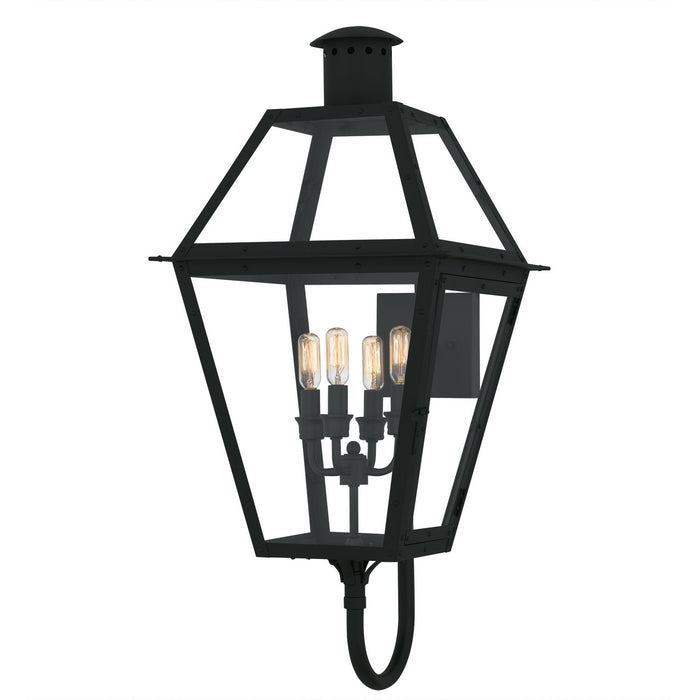 Myhouse Lighting Quoizel - RO8414EK - Four Light Outdoor Wall Lantern - Rue De Royal - Earth Black