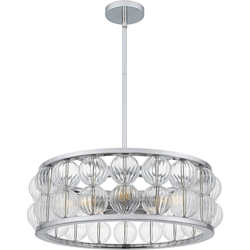 Myhouse Lighting Quoizel - TRK2823C - Five Light Pendant - Terrarock - Polished Chrome