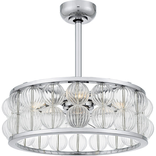 Myhouse Lighting Quoizel - TRK3123C - Four Light Fan Light - Terrarock - Polished Chrome