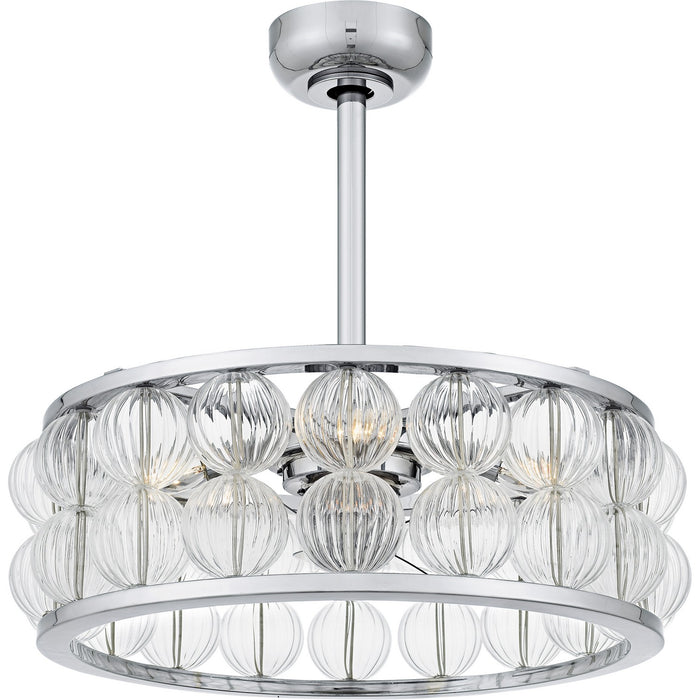Myhouse Lighting Quoizel - TRK3123C - Four Light Fan Light - Terrarock - Polished Chrome