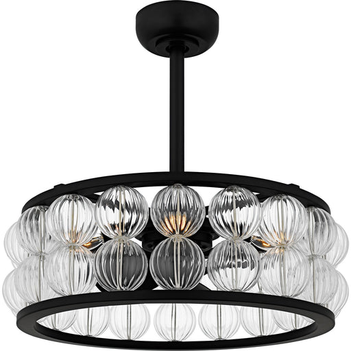 Myhouse Lighting Quoizel - TRK3123MBK - Four Light Fan Light - Terrarock - Matte Black