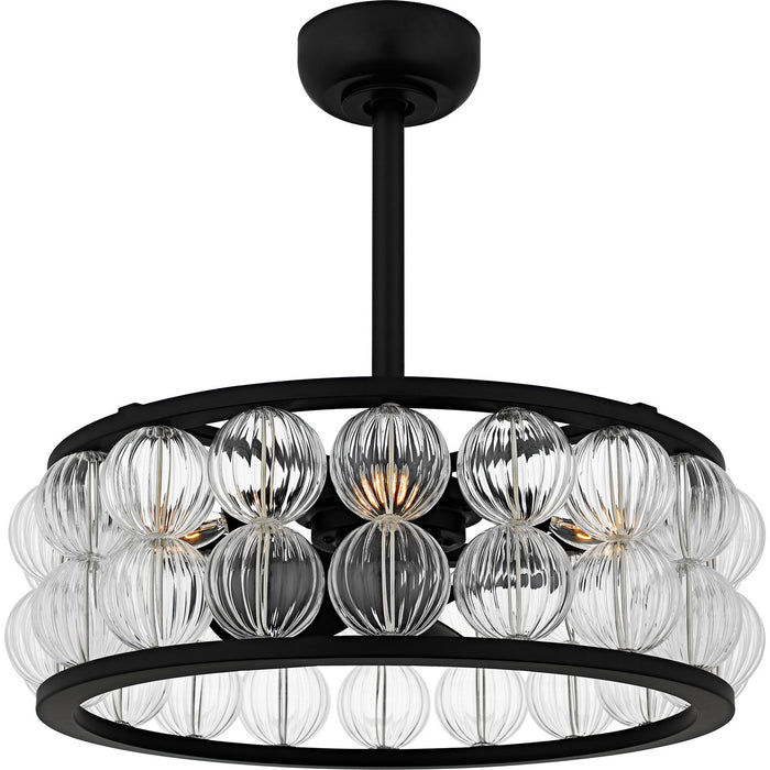 Myhouse Lighting Quoizel - TRK3123MBK - Four Light Fan Light - Terrarock - Matte Black