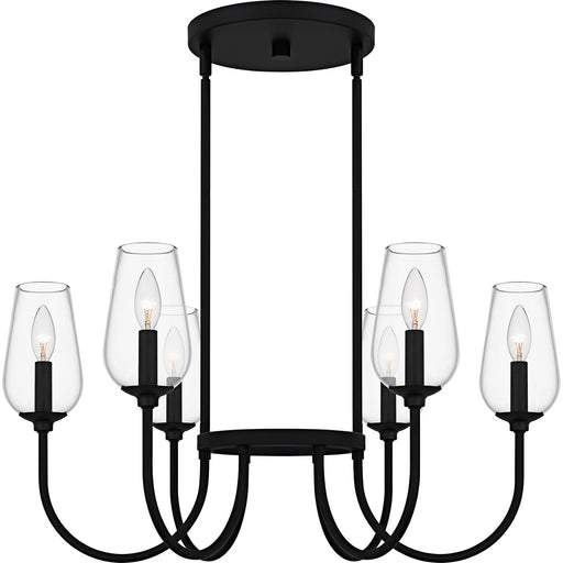 Myhouse Lighting Quoizel - VSC5028MBK - Six Light Chandelier - Viscount - Matte Black