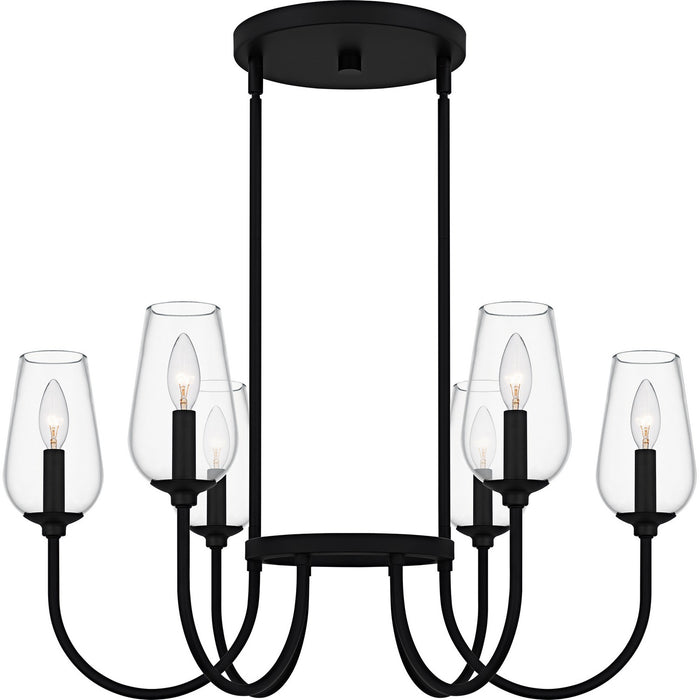 Myhouse Lighting Quoizel - VSC5028MBK - Six Light Chandelier - Viscount - Matte Black