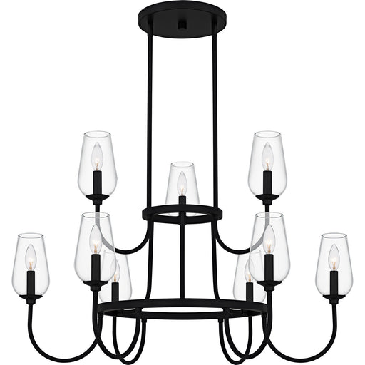 Myhouse Lighting Quoizel - VSC5036MBK - Nine Light Chandelier - Viscount - Matte Black