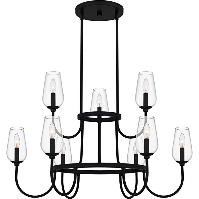 Myhouse Lighting Quoizel - VSC5036MBK - Nine Light Chandelier - Viscount - Matte Black