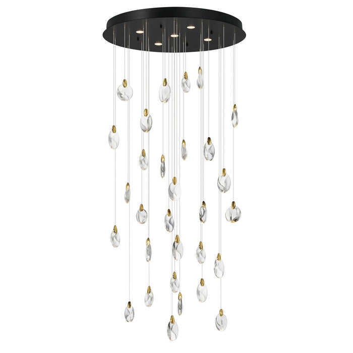 Myhouse Lighting ET2 - E11070-122BKPG - LED Pendant - Pebble - Black / Polished Gold