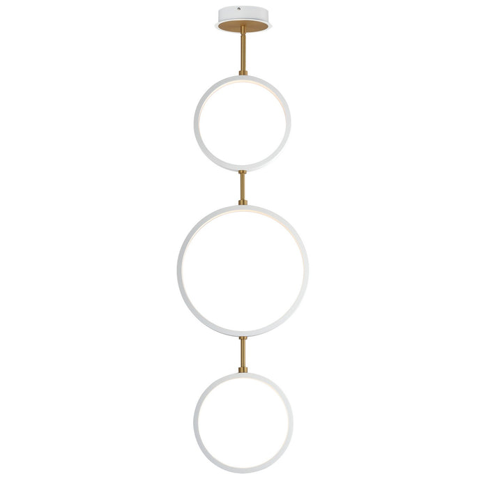 Myhouse Lighting ET2 - E24321-WTGLD - LED Pendant - Hoopla - White/Gold