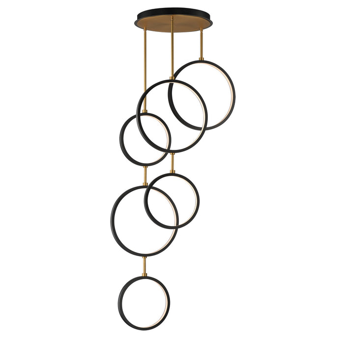 Myhouse Lighting ET2 - E24325-BKGLD - LED Pendant - Hoopla - Black / Gold