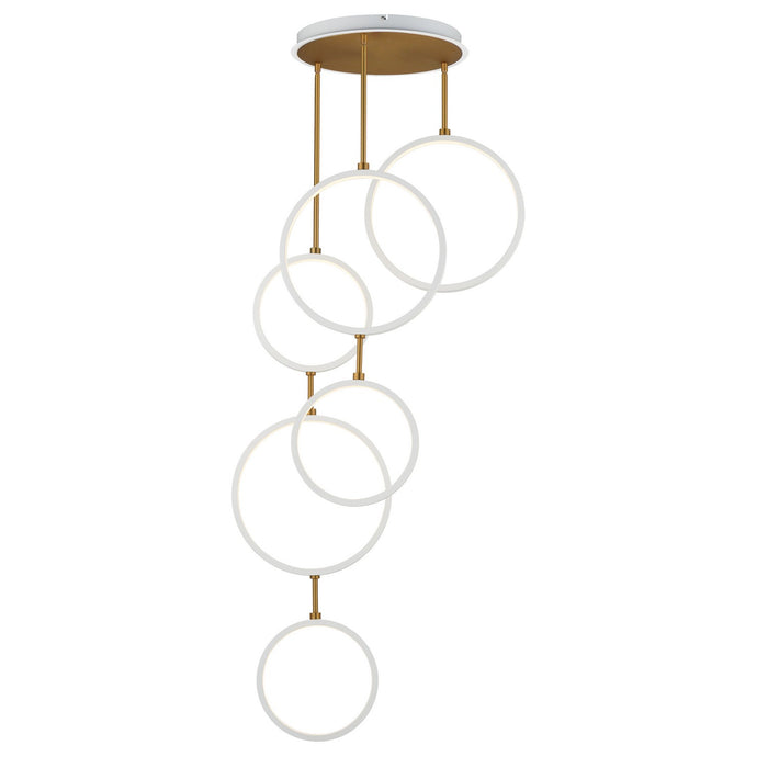 Myhouse Lighting ET2 - E24325-WTGLD - LED Pendant - Hoopla - White/Gold