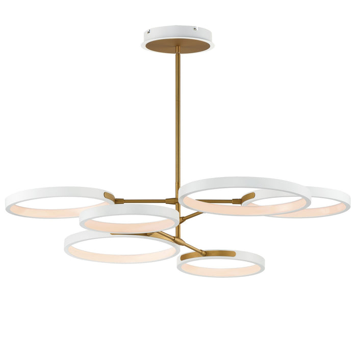 Myhouse Lighting ET2 - E24328-WTGLD - LED Pendant - Hoopla - White/Gold