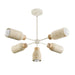 Myhouse Lighting Maxim - 10625TVOY - Five Light Pendant - Pompeii - Travertine / Oyster