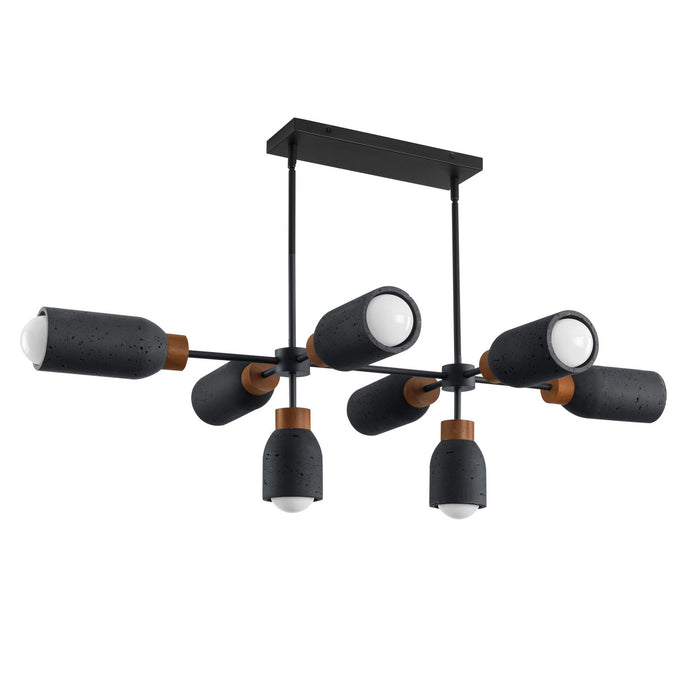 Myhouse Lighting Maxim - 10628LVBK - Eight Light Pendant - Pompeii - Lava / Black