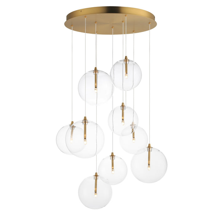 Myhouse Lighting ET2 - E25077-18NAB - LED Chandelier - Global - Natural Aged Brass