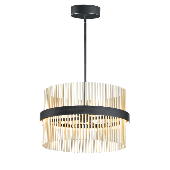 Myhouse Lighting ET2 - E34255-BKSBR - LED Pendant - Chimes 5CCT - Black / Satin Brass