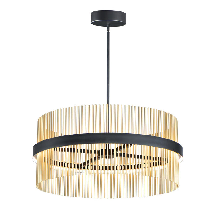 Myhouse Lighting ET2 - E34257-BKSBR - LED Pendant - Chimes 5CCT - Black / Satin Brass