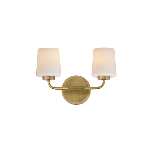 Myhouse Lighting Maxim - 12692WTNAB - Two Light Wall Sconce - Durham - Natural Aged Brass