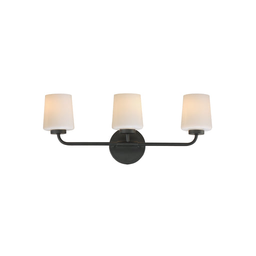 Myhouse Lighting Maxim - 12693WTBK - Three Light Bath Vanity - Durham - Black