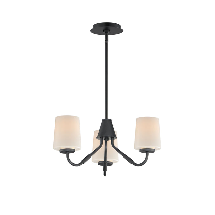 Myhouse Lighting Maxim - 12695WTBK - Three Light Chandelier - Durham - Black