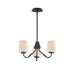 Myhouse Lighting Maxim - 12695WTBK - Three Light Chandelier - Durham - Black