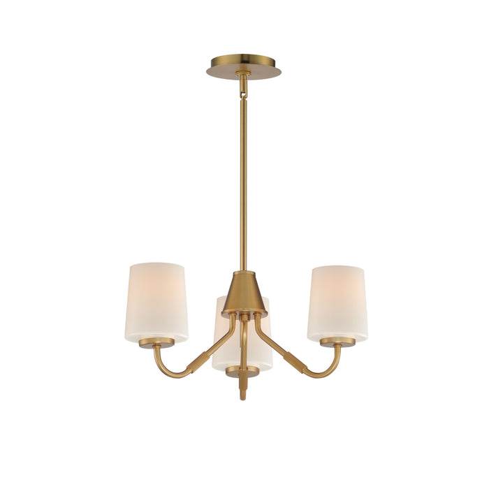 Myhouse Lighting Maxim - 12695WTNAB - Three Light Chandelier - Durham - Natural Aged Brass