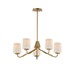 Myhouse Lighting Maxim - 12696WTNAB - Five Light Chandelier - Durham - Natural Aged Brass