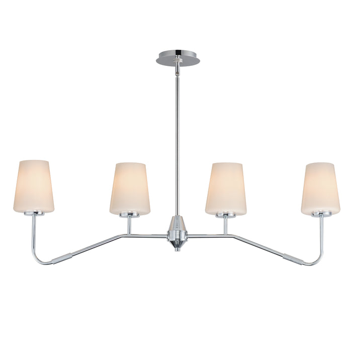 Myhouse Lighting Maxim - 12697WTPC - Four Light Linear Chandelier - Durham - Polished Chrome