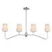 Myhouse Lighting Maxim - 12697WTPC - Four Light Linear Chandelier - Durham - Polished Chrome