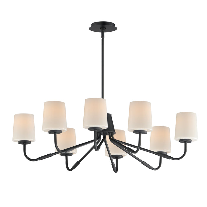 Myhouse Lighting Maxim - 12698WTBK - Eight Light Chandelier - Durham - Black