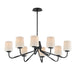 Myhouse Lighting Maxim - 12698WTBK - Eight Light Chandelier - Durham - Black
