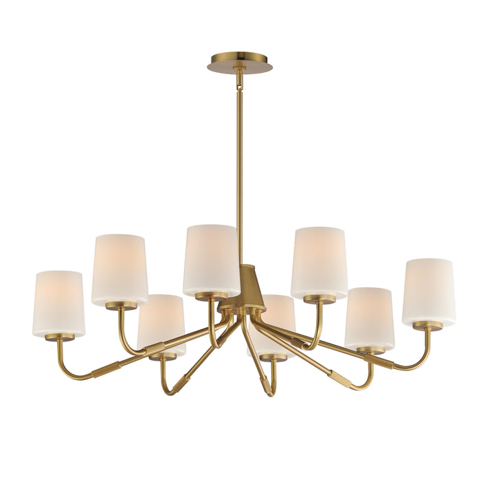 Myhouse Lighting Maxim - 12698WTNAB - Eight Light Chandelier - Durham - Natural Aged Brass